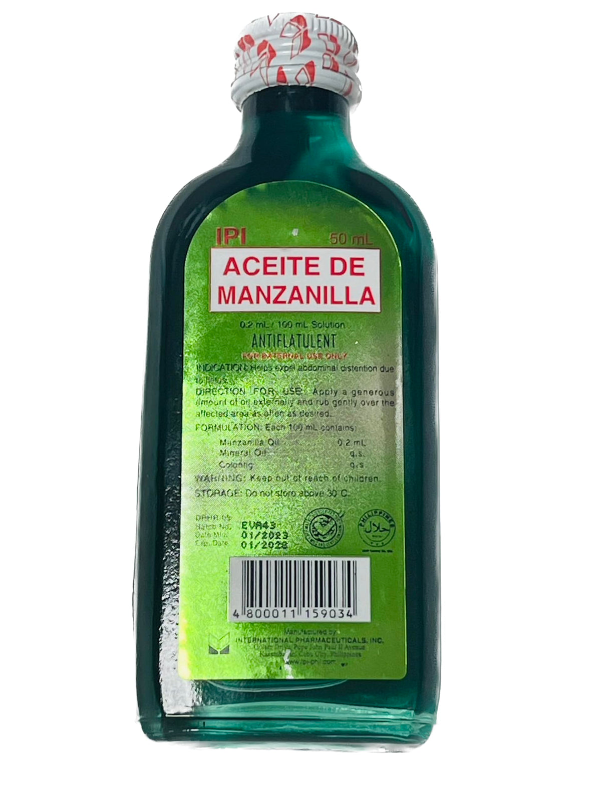 TKYT aceite de manzanilla botella 50 ml para alivio suave de distensión