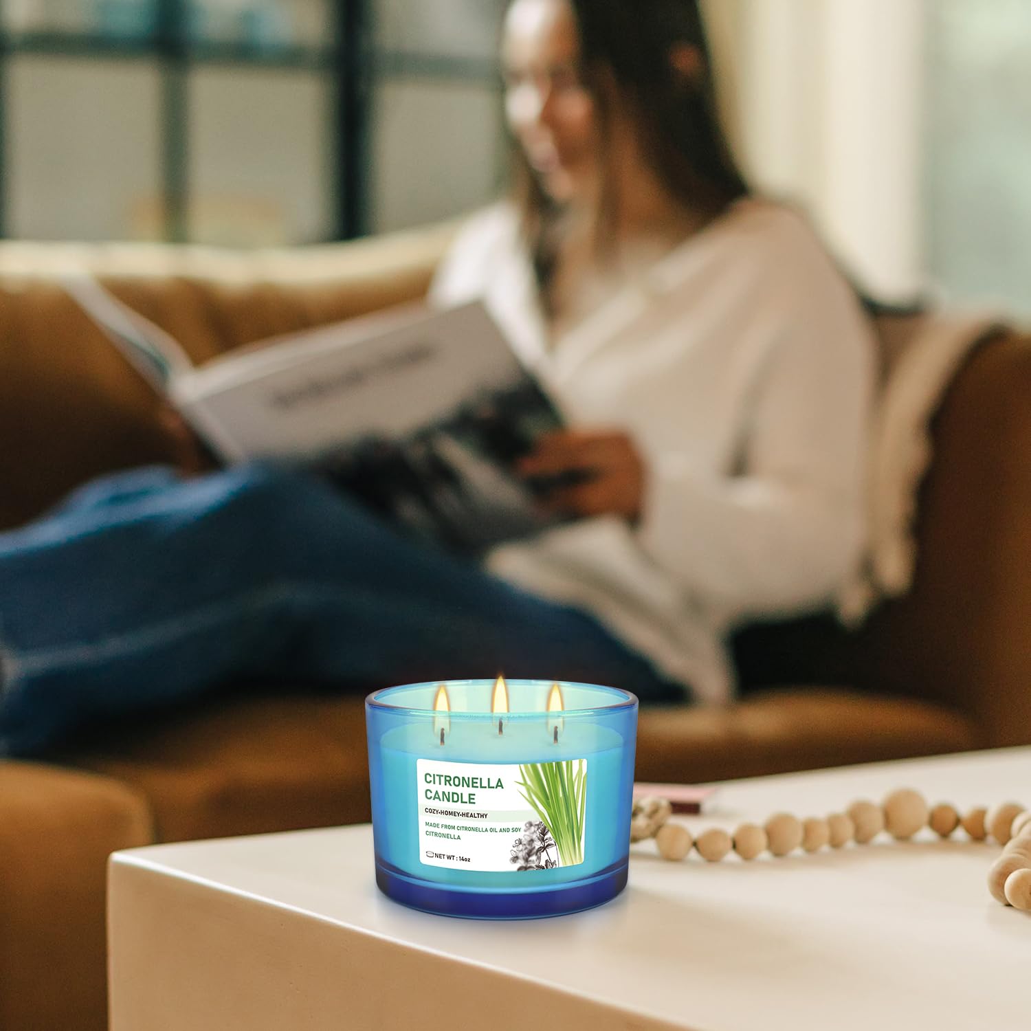 TLNFHRPI fragancia fresca de citronella, ideal para cenas al aire libre.
