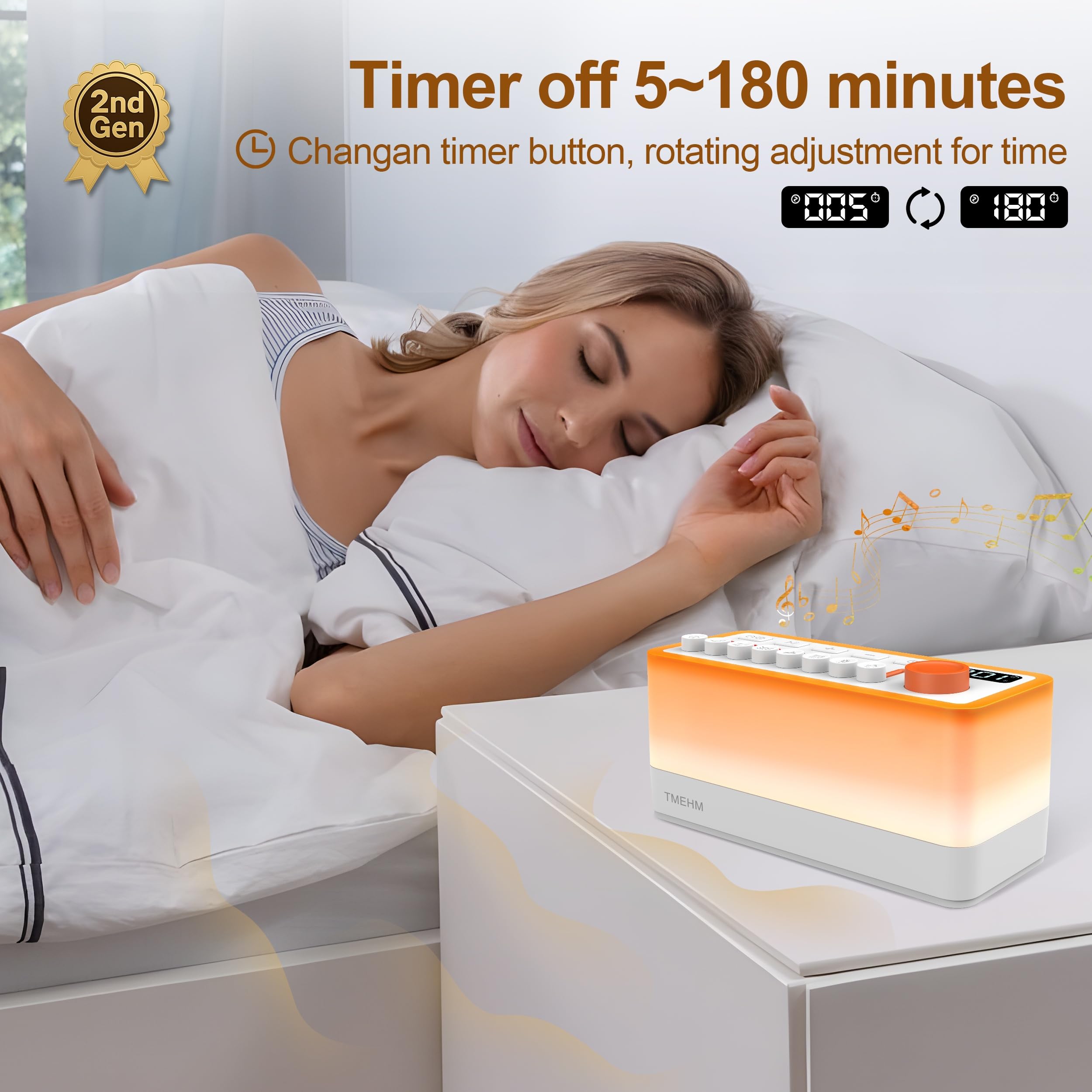 TMEHM Luz y respiración: 11 niveles de brillo y modo respiración.