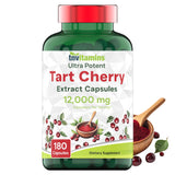 tnvitamins cápsulas de cereza Montmorency en frasco para apoyo articular y recuperación
