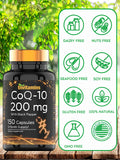 TNVitamins CoQ10 200 mg envase claro para uso diario en casa