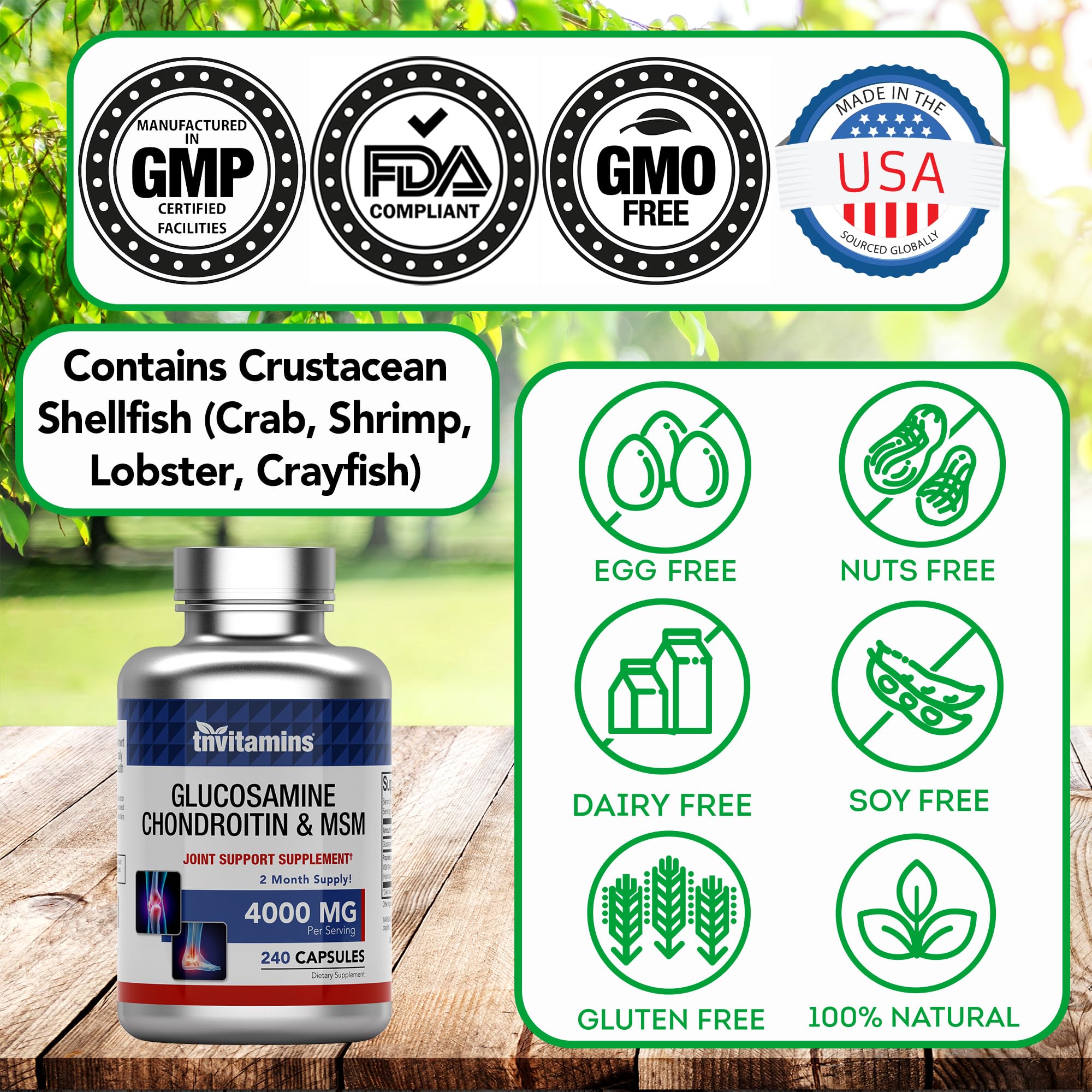 tnvitamins Hecho en USA sin GMO: producción y control de calidad.
