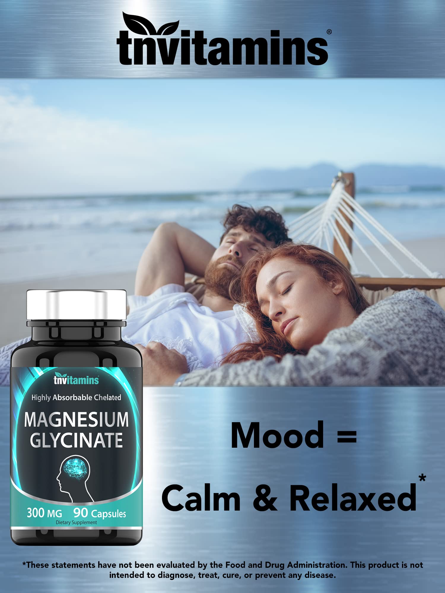 tnvitamins Magnesio Glicinato 300 mg — sello de laboratorio independiente para calidad