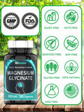 tnvitamins Magnesio Glicinato 300 mg — detalle de la cápsula que sugiere absorción suave