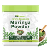 tnvitamins Moringa organica polvo: vertido en botella para impulso natural