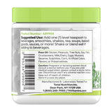 tnvitamins Moringa organica polvo: vaso con jugo nutritivo y color verde