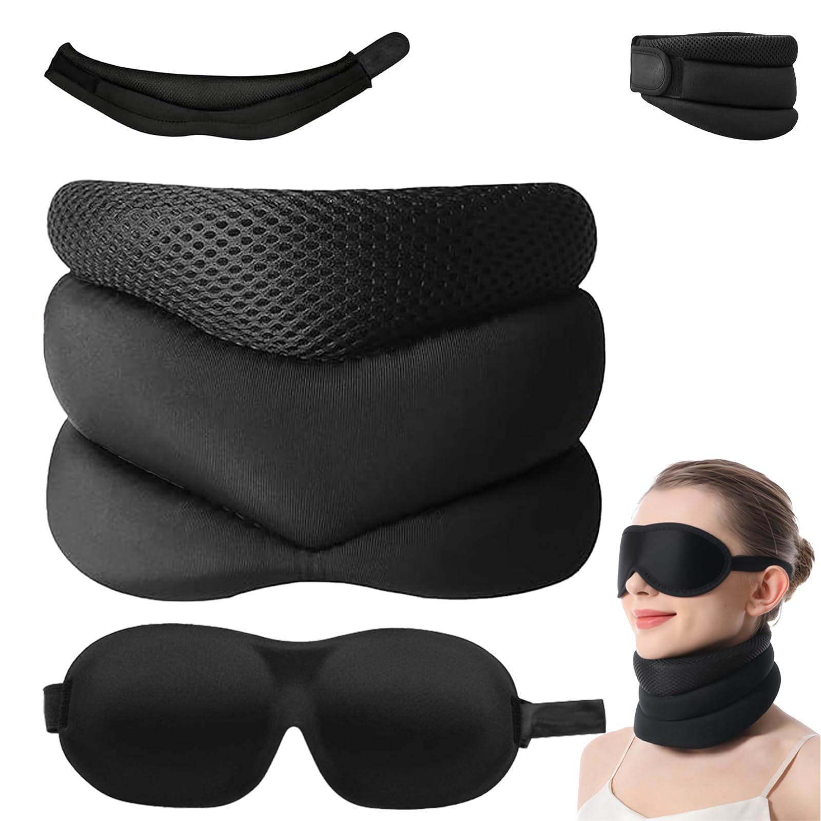 TOAINRSI cuello soporte anti ronquidos primer plano para mayor confort nocturno