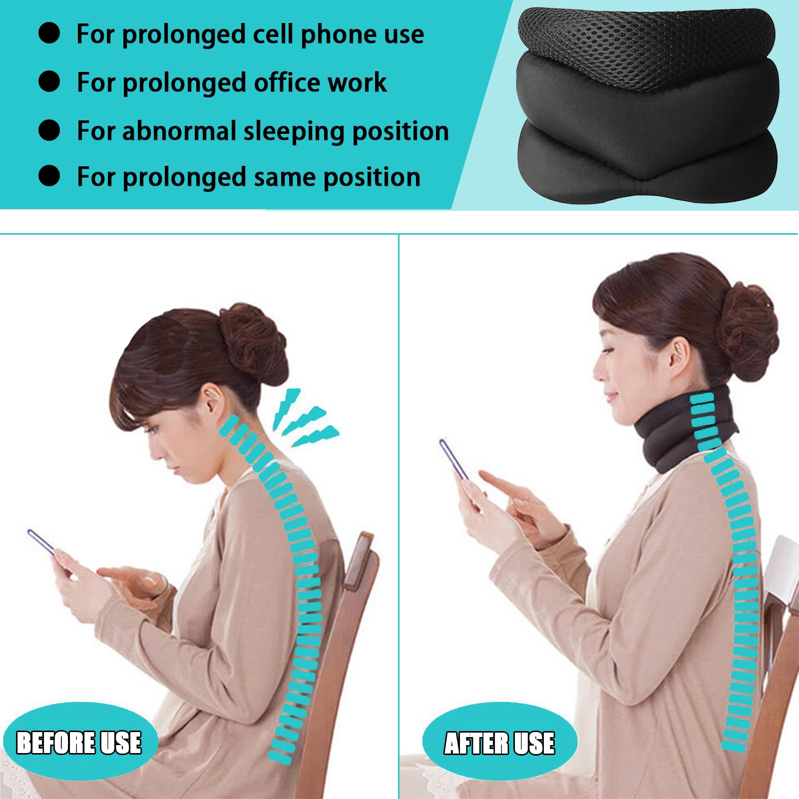 TOAINRSI uso en oficina para siestas cortas con cuello relajado