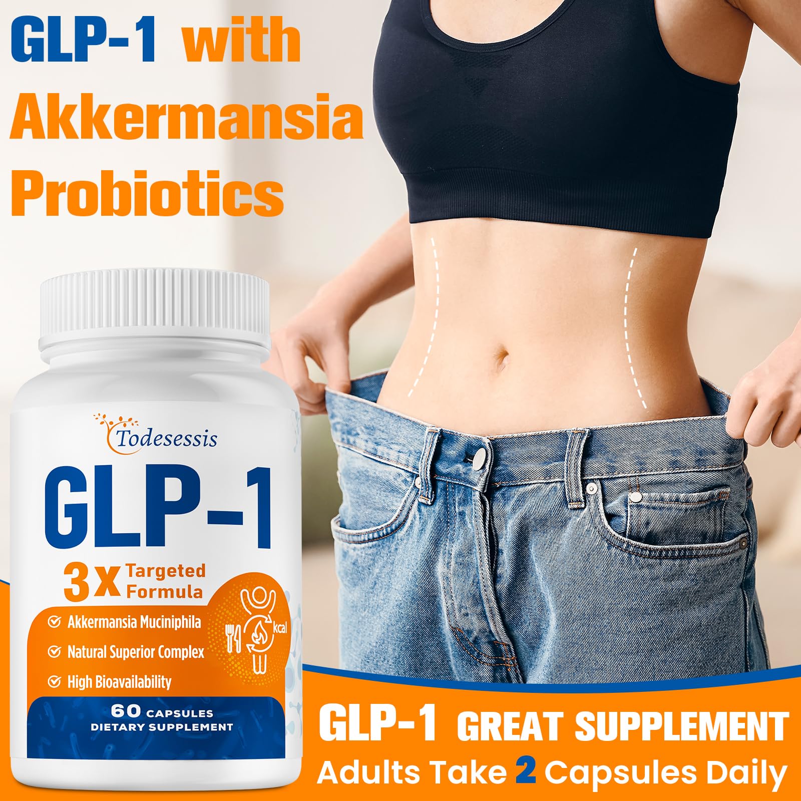 Todesessis GLP-1 embalaje 60 cápsulas para mes