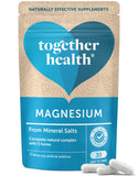 Together Magnesio Marino cápsulas en botella, apoyo diario a la salud ósea.