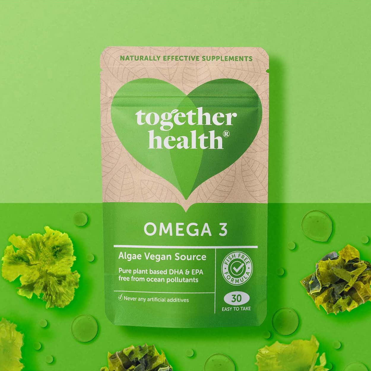 Together Omega 3: envases sostenibles y fabricación responsable.