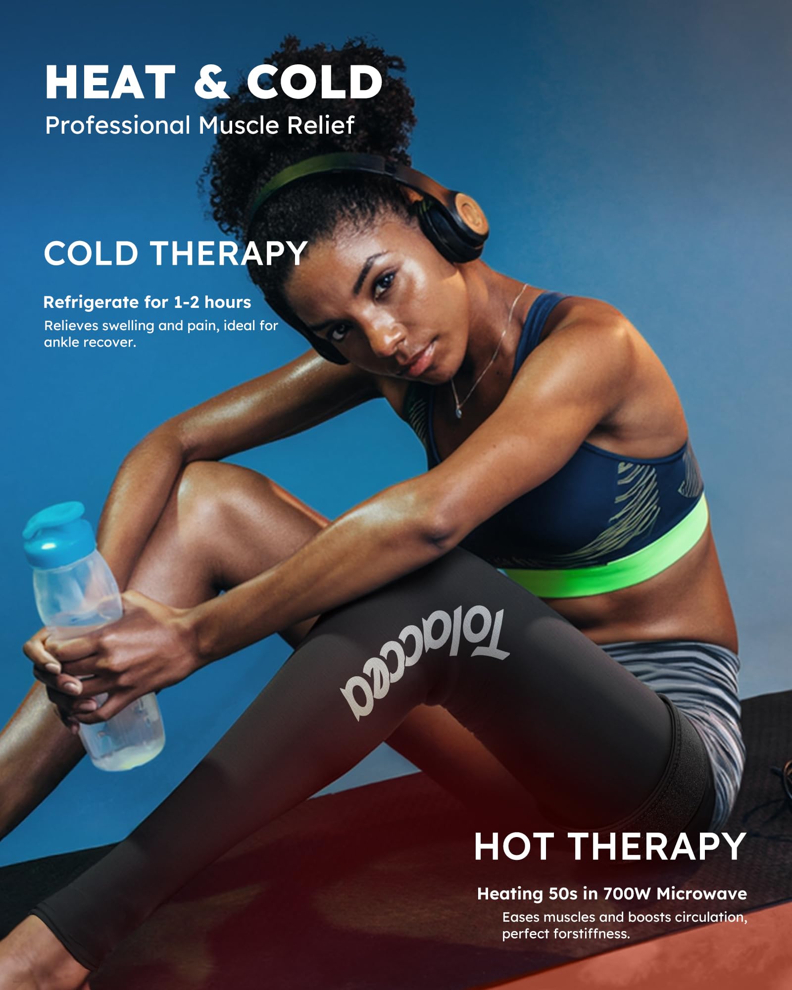 Tolaccea terapia fría y calor para alivio versátil después del entrenamiento.