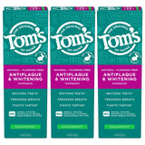 Empaque práctico de tres pastas dentales menta verde de Tom’s of Maine