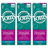 Tom's of Maine pasta dental sin fluoruro, antiplaca y blanqueadora, sabor menta para un aliento fresco