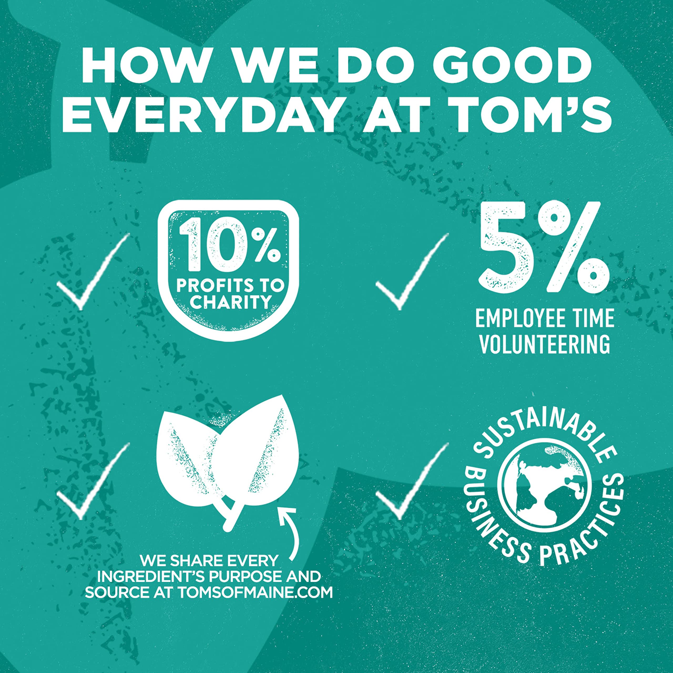 Compromiso B Corp de Tom’s of Maine, donaciones a causas sociales.