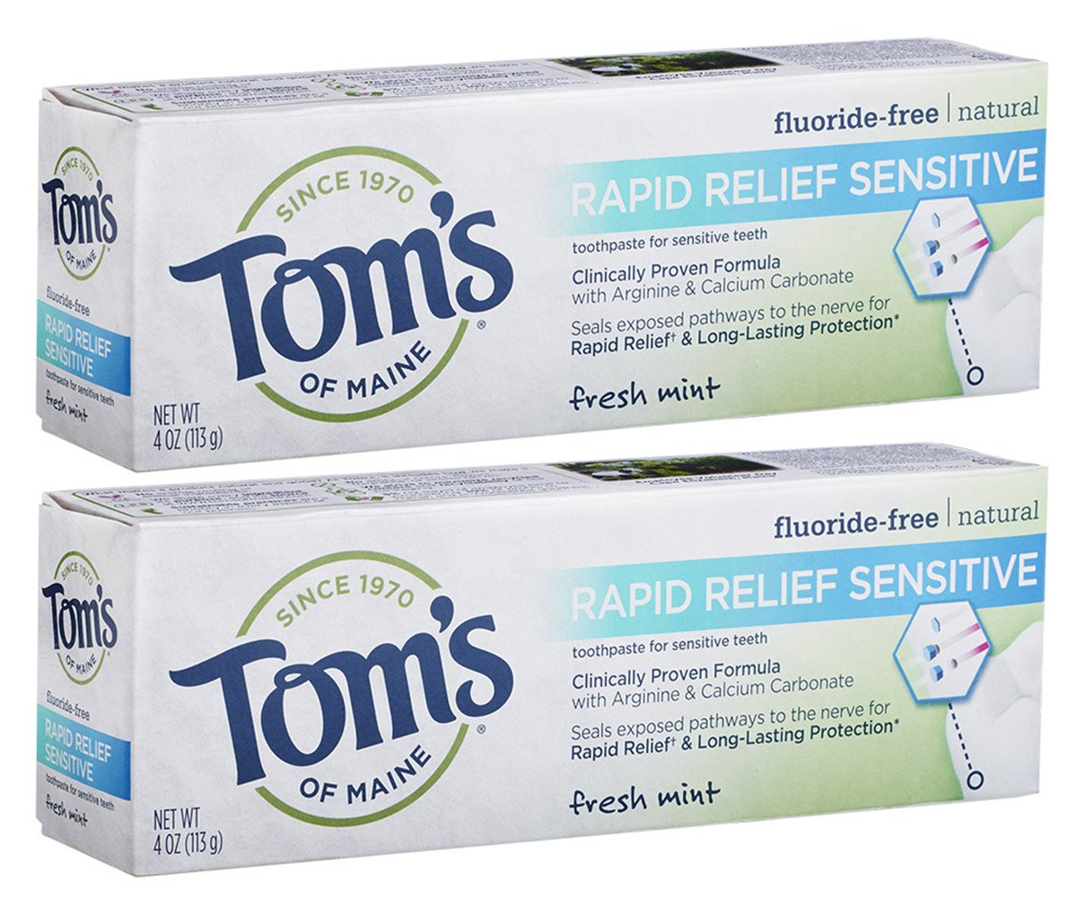 Tom's of Maine dentífrico alivio rápido sensible menta para dientes sensibles
