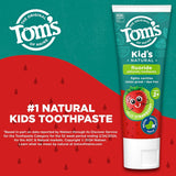 Tom's of Maine dentífrico infantil fresa divertida, tubo reciclable para envases responsables.