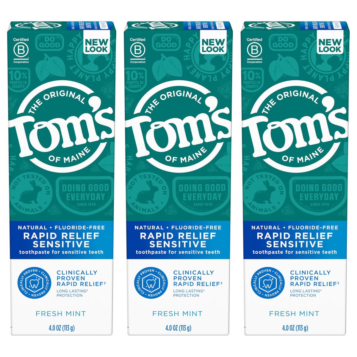 Tom's of Maine relieve rápido para dientes sensibles, sin fluor