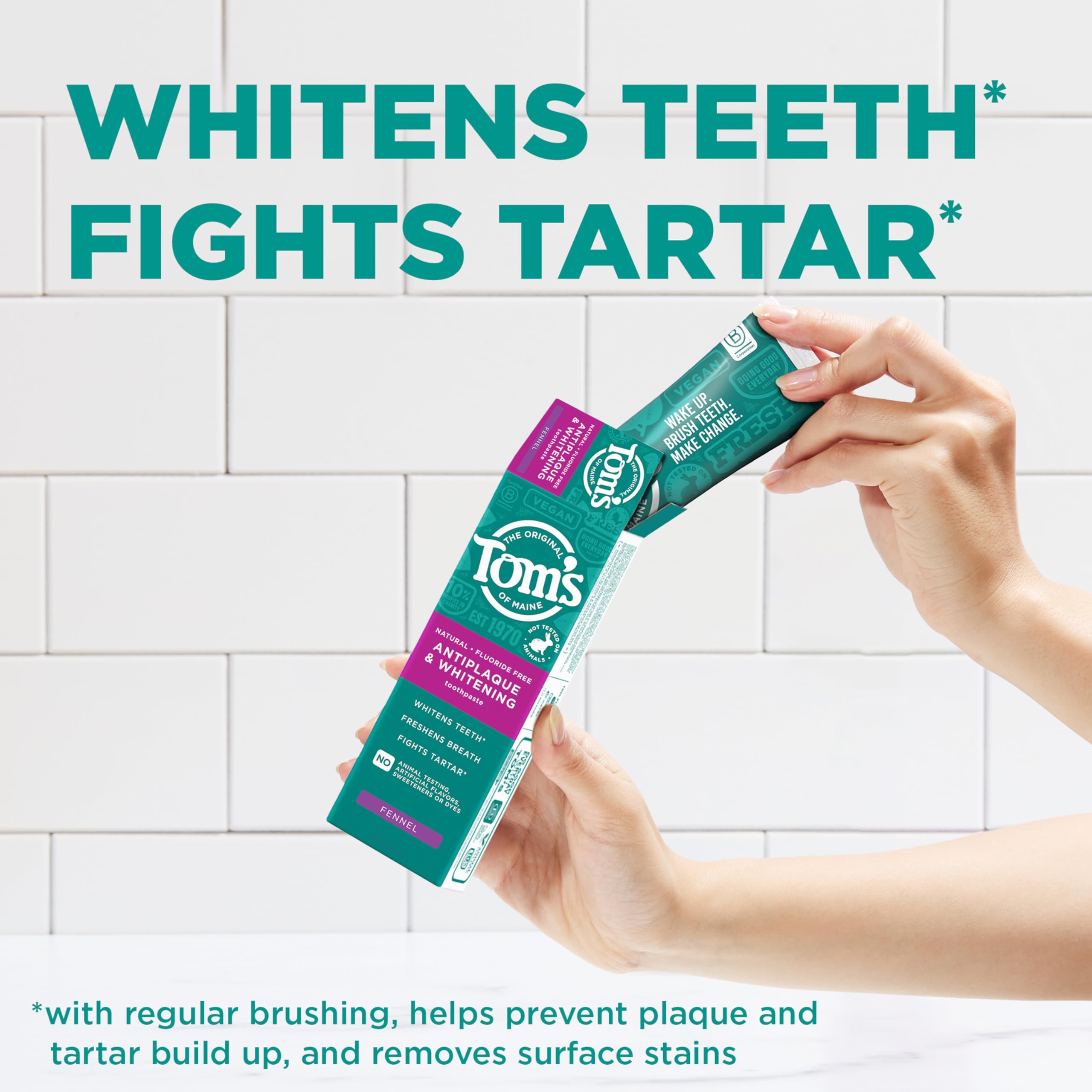 Pasta dental sin fluor de Tom's of Maine, pack de tres.
