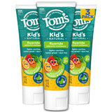 Tom's of Maine niños pasta dental con fluoruro, sabor naranja mango, pack de 3 tubos