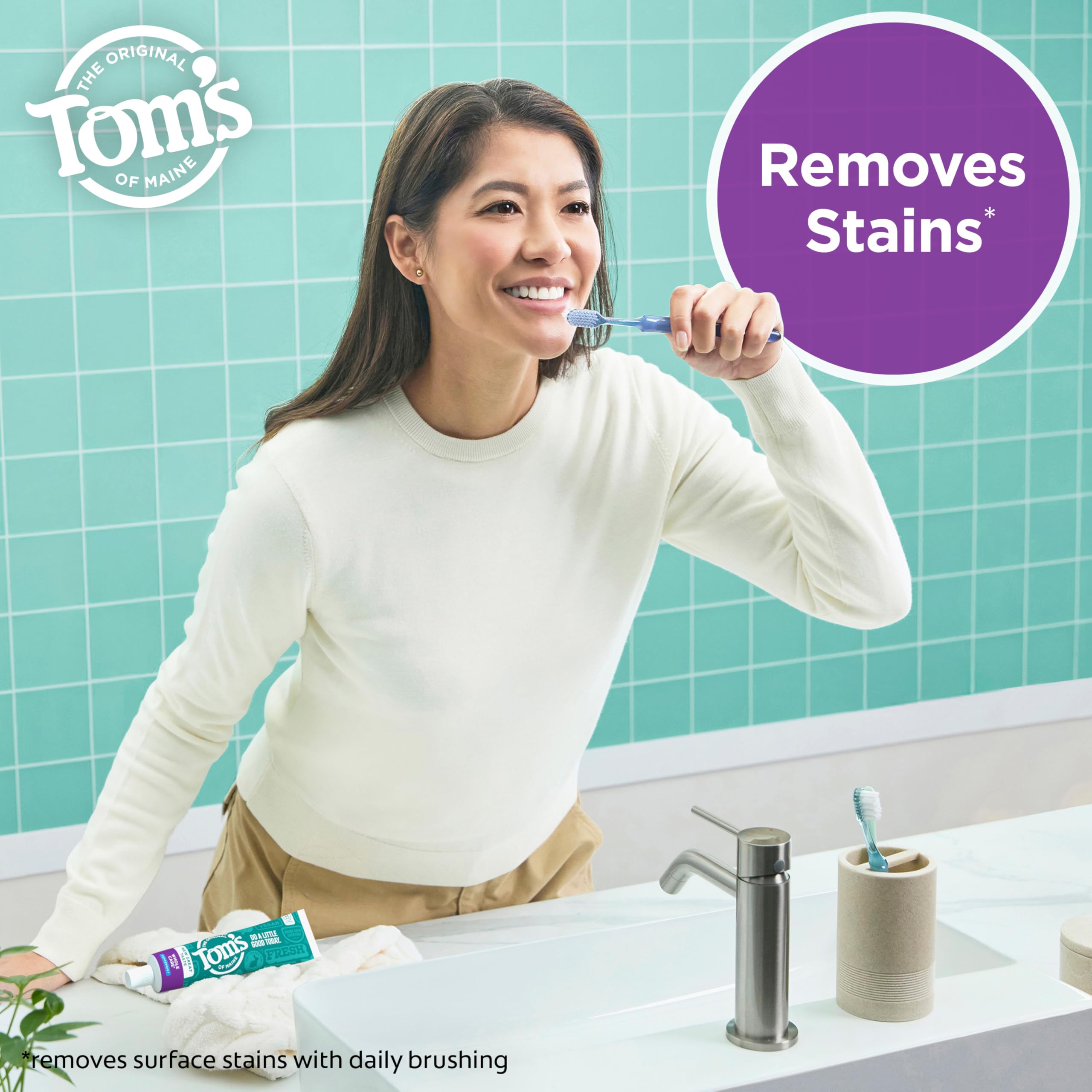 Pasta dental menta Tom's of Maine para un aliento fresco