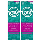 Tom's of Maine, pasta sin fluoruro, limpieza suave y sabor hinojo, dos unidades