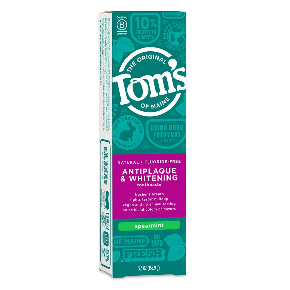 Tom's of Maine: tubo de pasta sin fluoruro con menta fresca para uso diario.