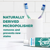 Tom’s of Maine Whiten Plus Deep Clean: fresca sensación de menta y aliento más largo.