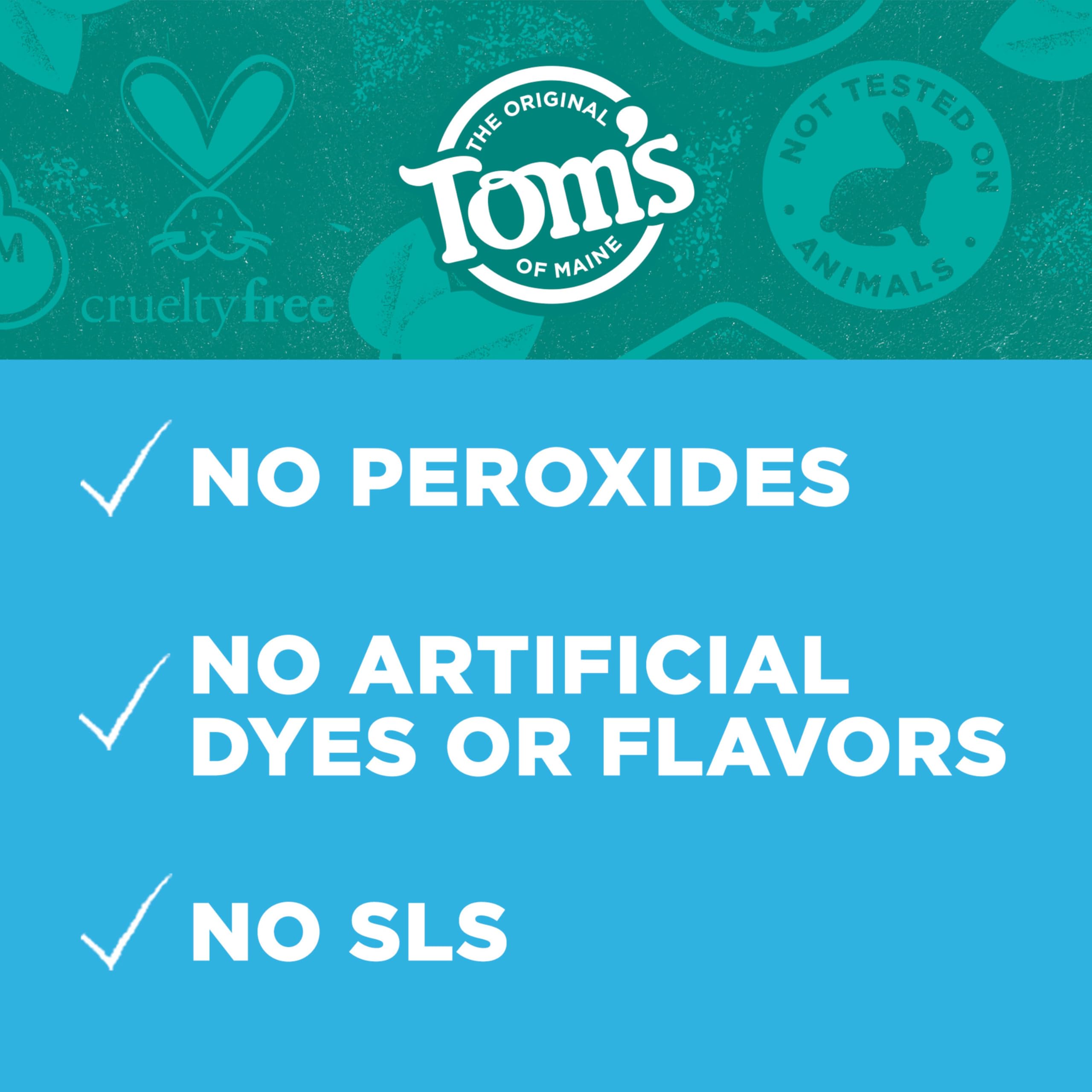 Tom’s of Maine Whiten Plus Deep Clean: sin peróxido para cuidado diario sensible.