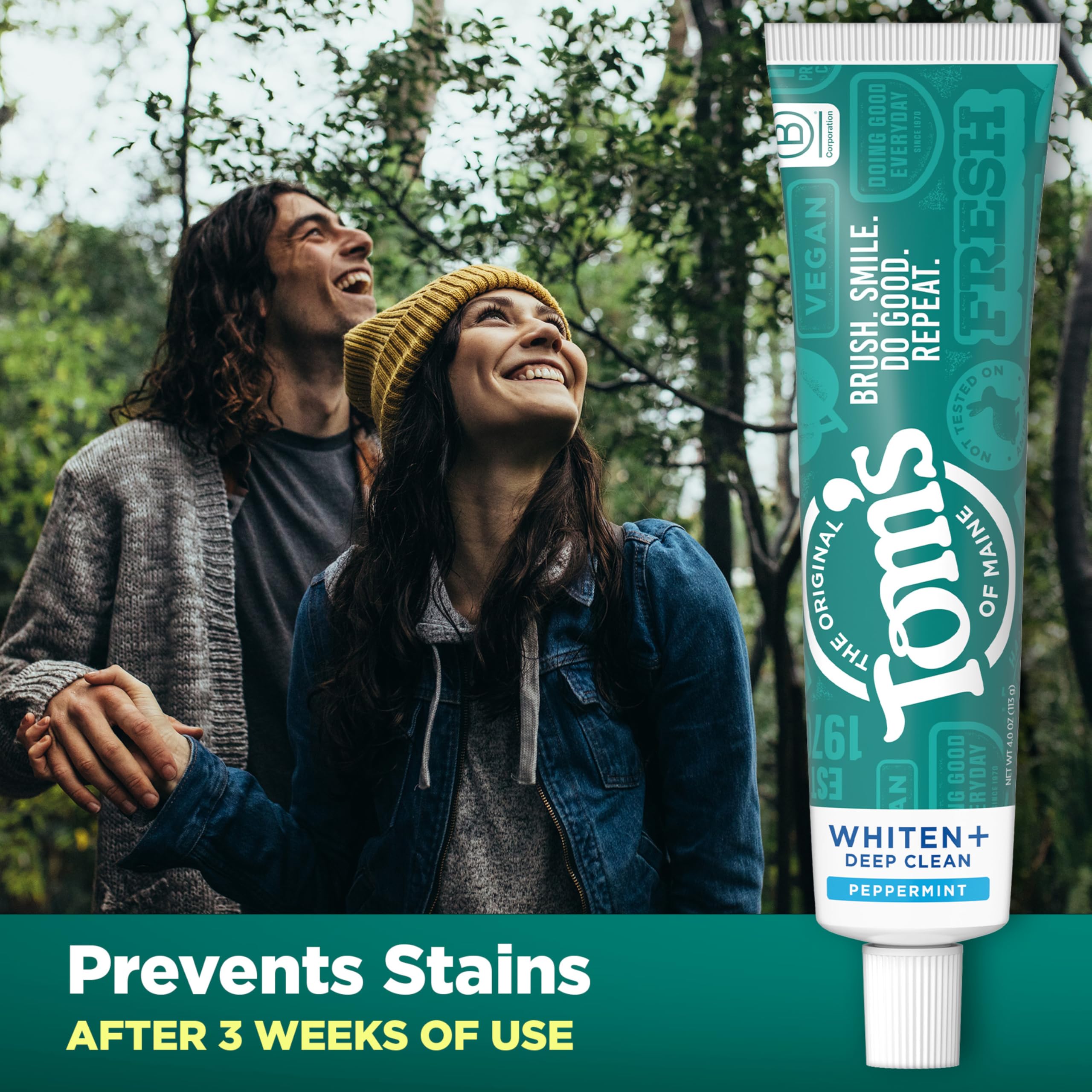Tom’s of Maine Whiten Plus Deep Clean: textura cremosa para cepillado cómodo.