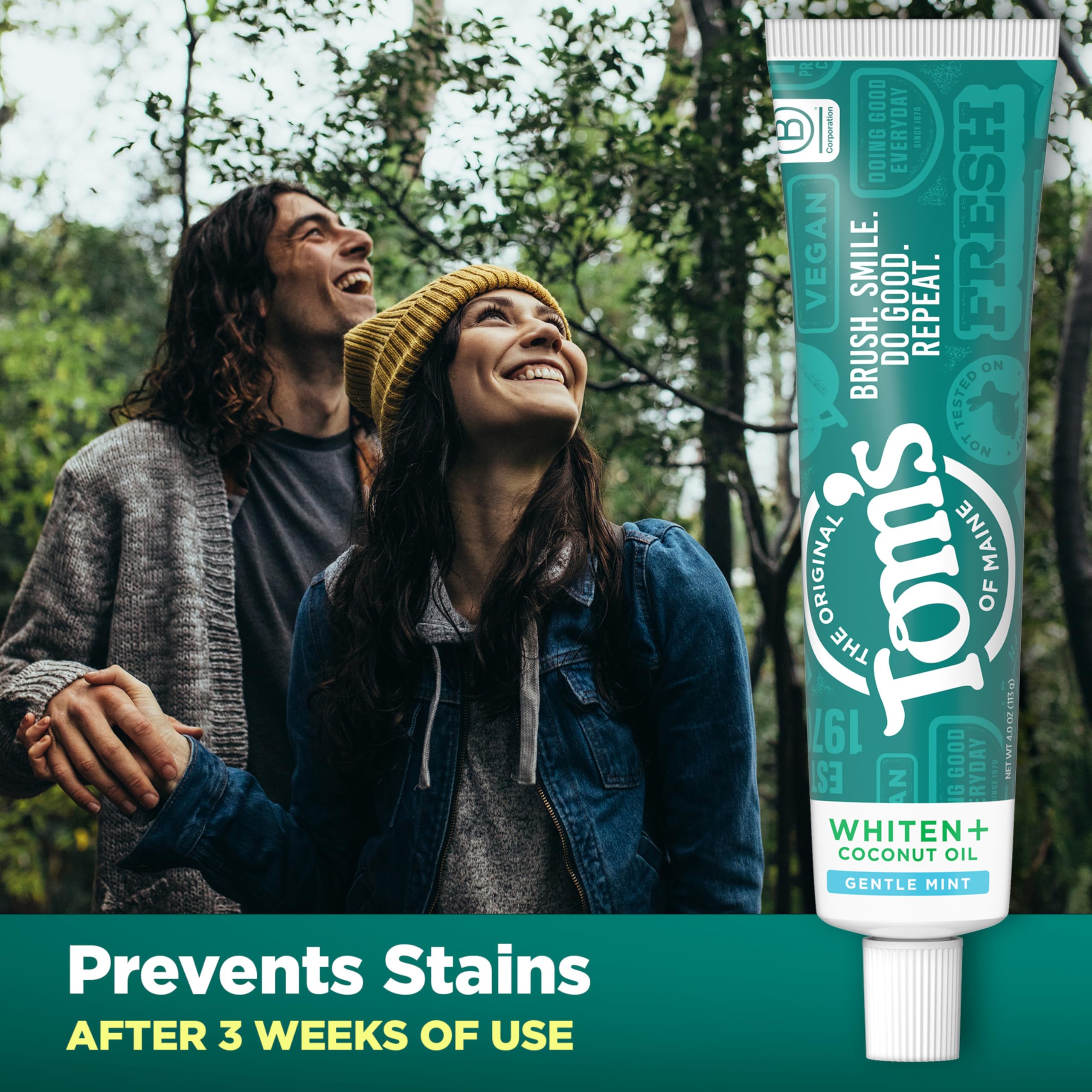 Tom’s of Maine Whiten Plus, ingrediente aceite de coco para cuidado bucal