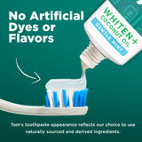 Tom’s of Maine Whiten Plus, tubo de pasta dental mostrando efecto blanqueador