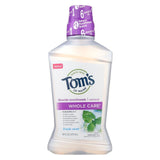 Tom's of Maine Whole Care Enjuague Bucal Menta Fresca para aliento duradero y protección suave.