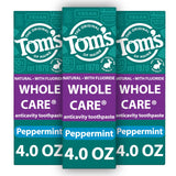 Tom's of Maine Whole Care, tubo de pasta dental menta 4 oz para uso diario