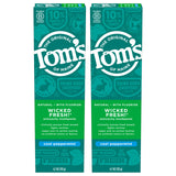 Tom's of Maine Wicked Fresh, pasta dental, aroma de menta fresca para aliento.