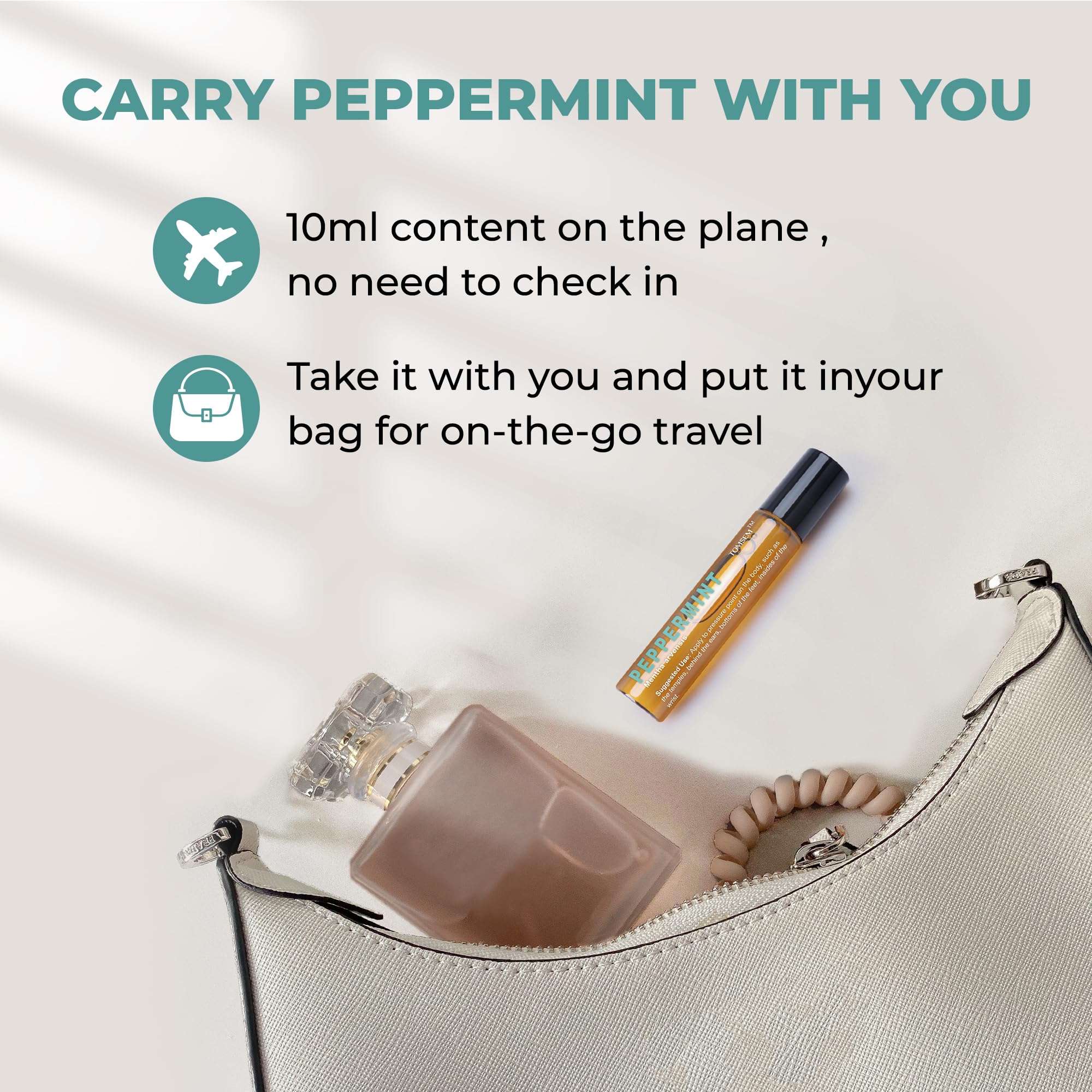 TOMSEM Aromaterapia de menta francesa para relajación diaria.