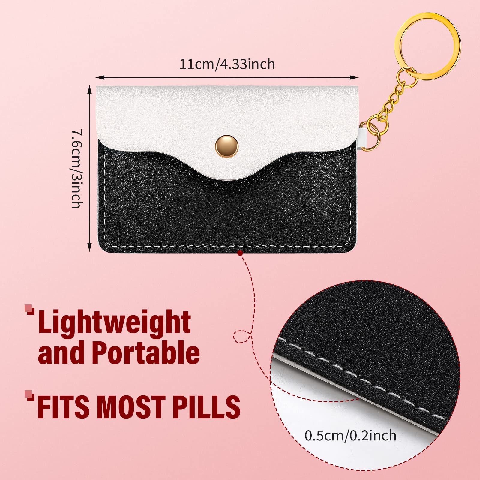 tondiamo-cartera-pildoras-blanco: funda suave que facilita encontrar objetos pequeños