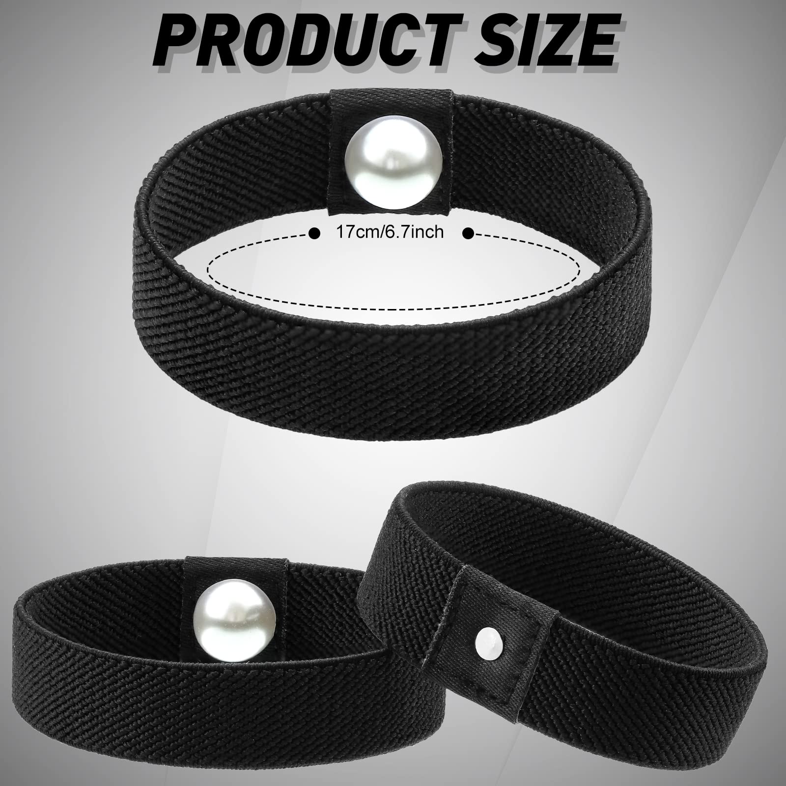 Tondiamo pulseras mareos, primer plano botón perla para presión suave
