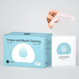 Tongueclear toallitas dedo dental, limpieza rápida de la boca sin cepillo.