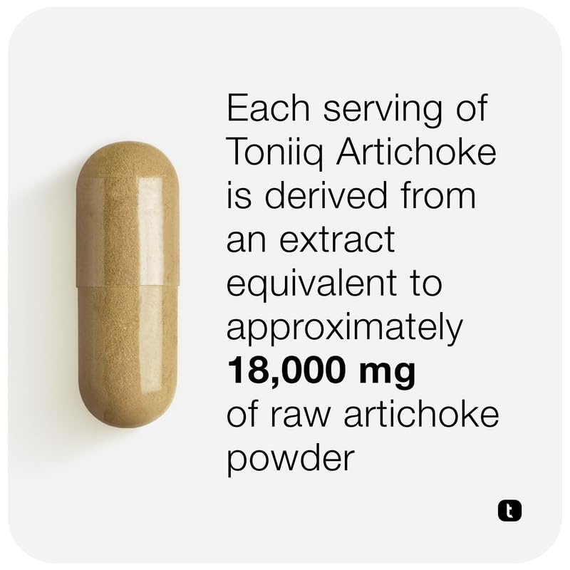 Toniiq Alcachofa, equilibrio digestivo suave para comidas diarias.
