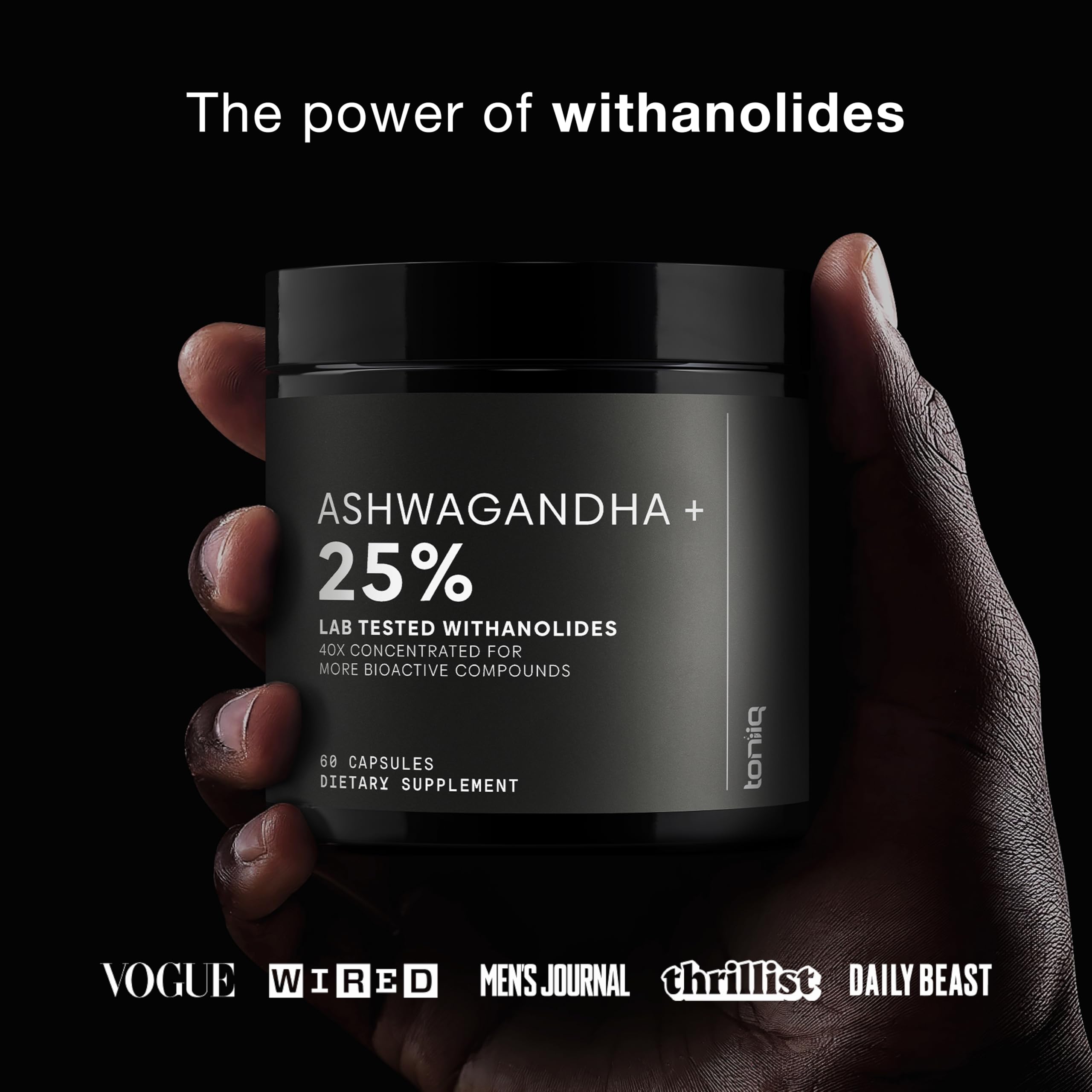 Toniiq Ashwagandha con pimienta negra para mejor absorción