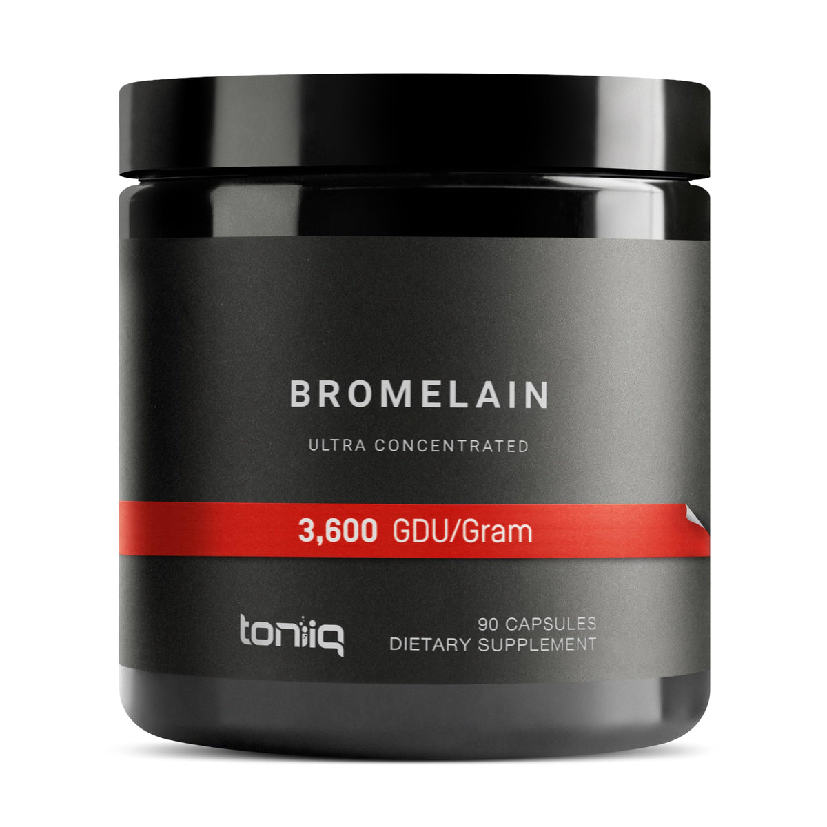 Toniiq Bromelina cápsulas de alta fuerza con 1000 mg, posible apoyo a la digestión de proteínas.