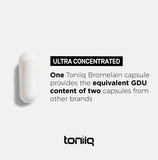 Toniiq Bromelina: caja exterior para almacenamiento cómodo.