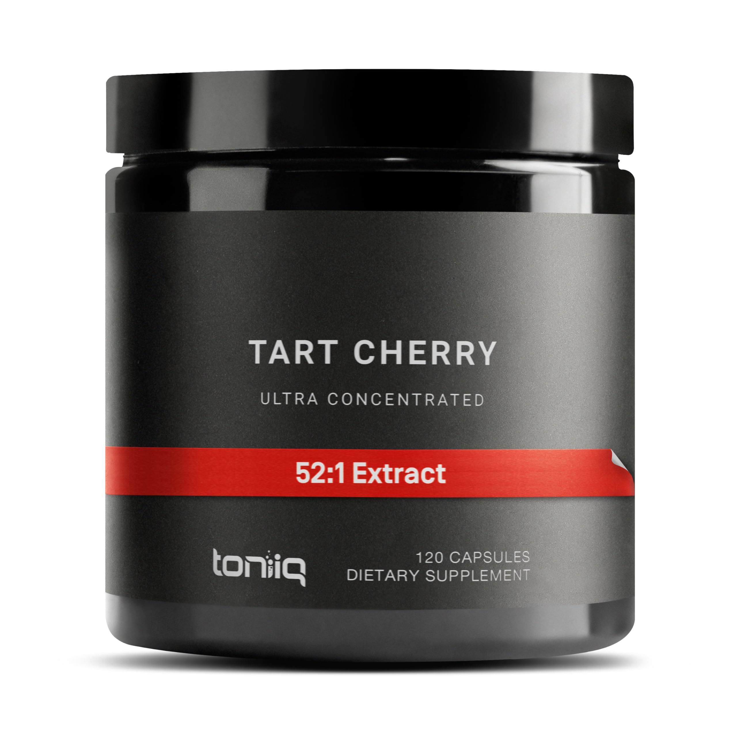 Toniiq Tart Cherry Cápsulas envase blanco con cápsulas listas para uso diario