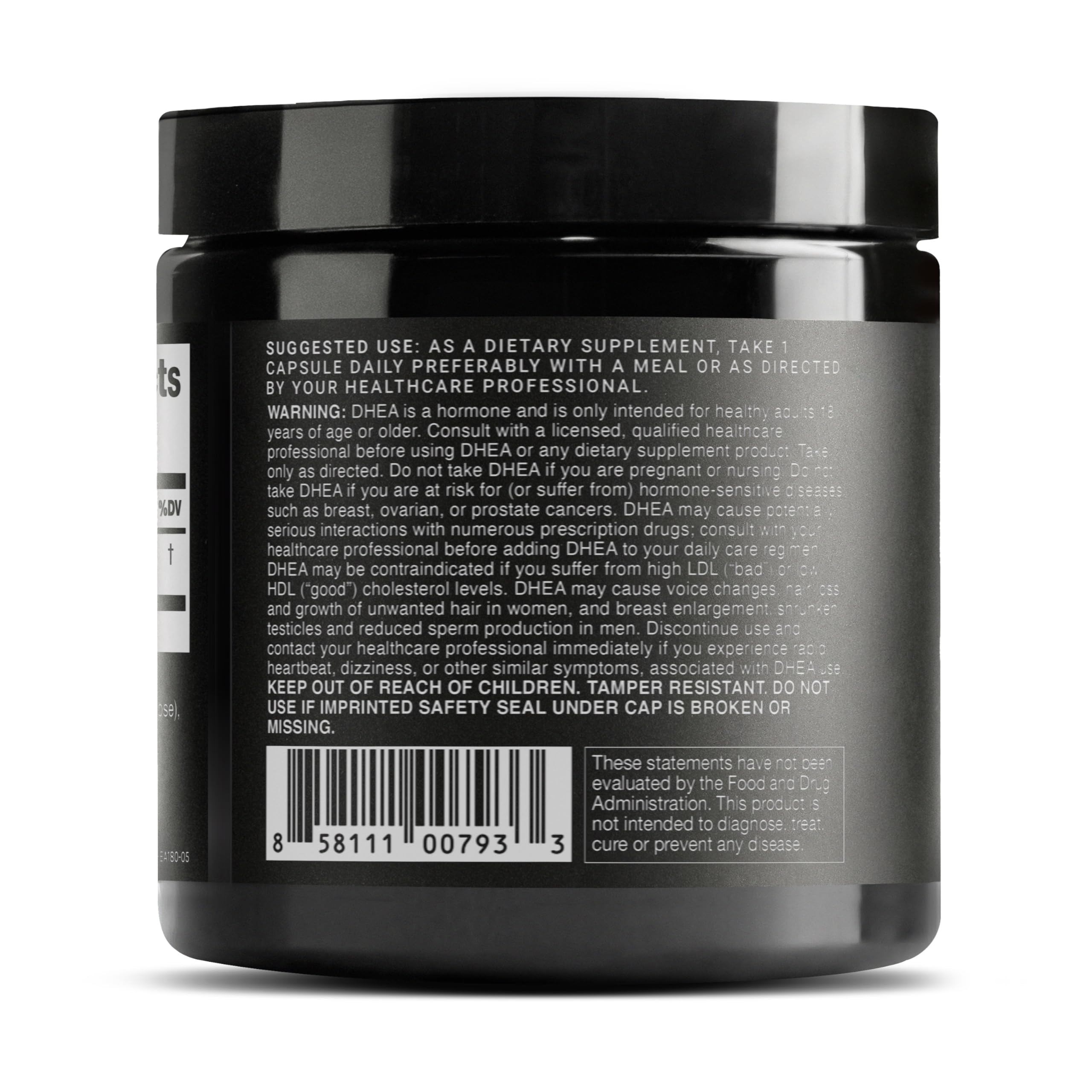 Toniiq DHEA 100 mg, certificado de laboratorio: control de pureza y activos.