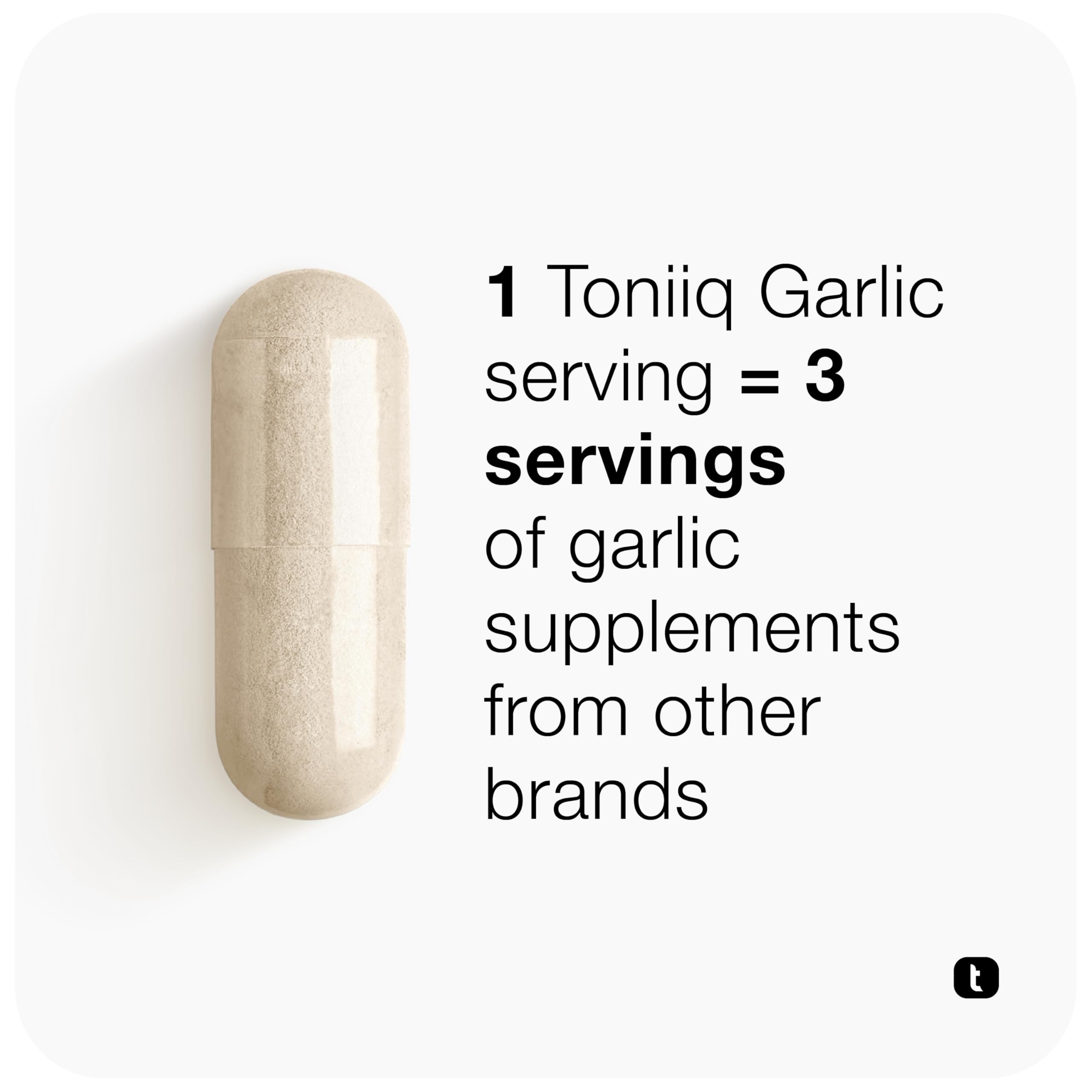 Toniiq dosis diaria sencilla con una cápsula.