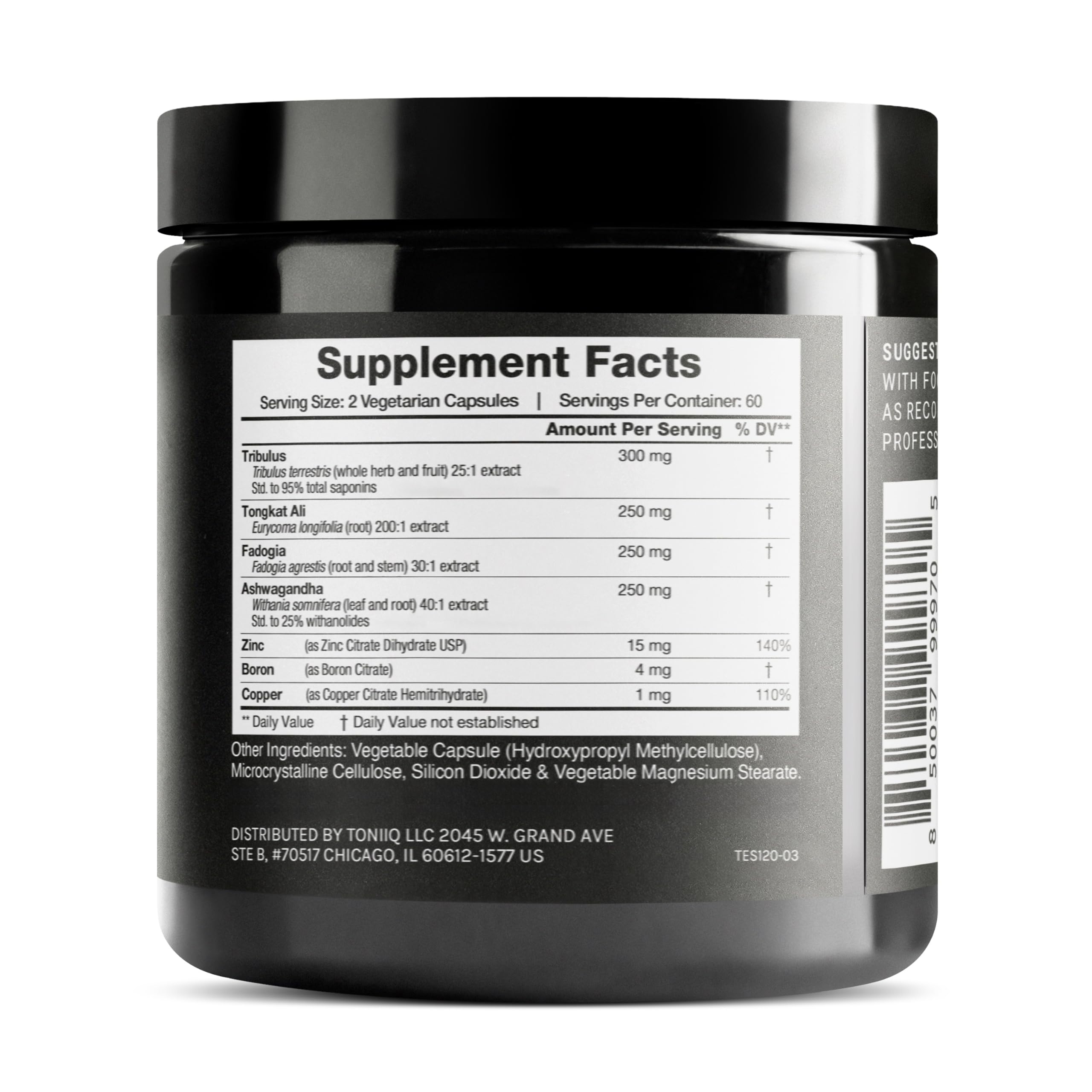 Toniiq Elite T Formula, cápsulas cerca, apoyo diario para energía sostenida.