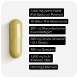 Toniiq GLP-1 Support, GlucoVantage Dihidroberberina, muestra la sinergia de ingredientes.