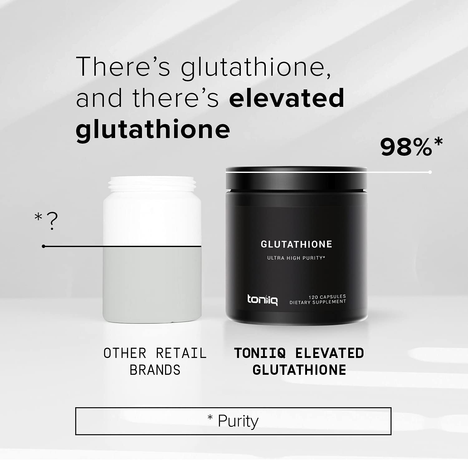 Toniiq Glutatión, proceso de purificación en etiqueta, fermentación no OGM.