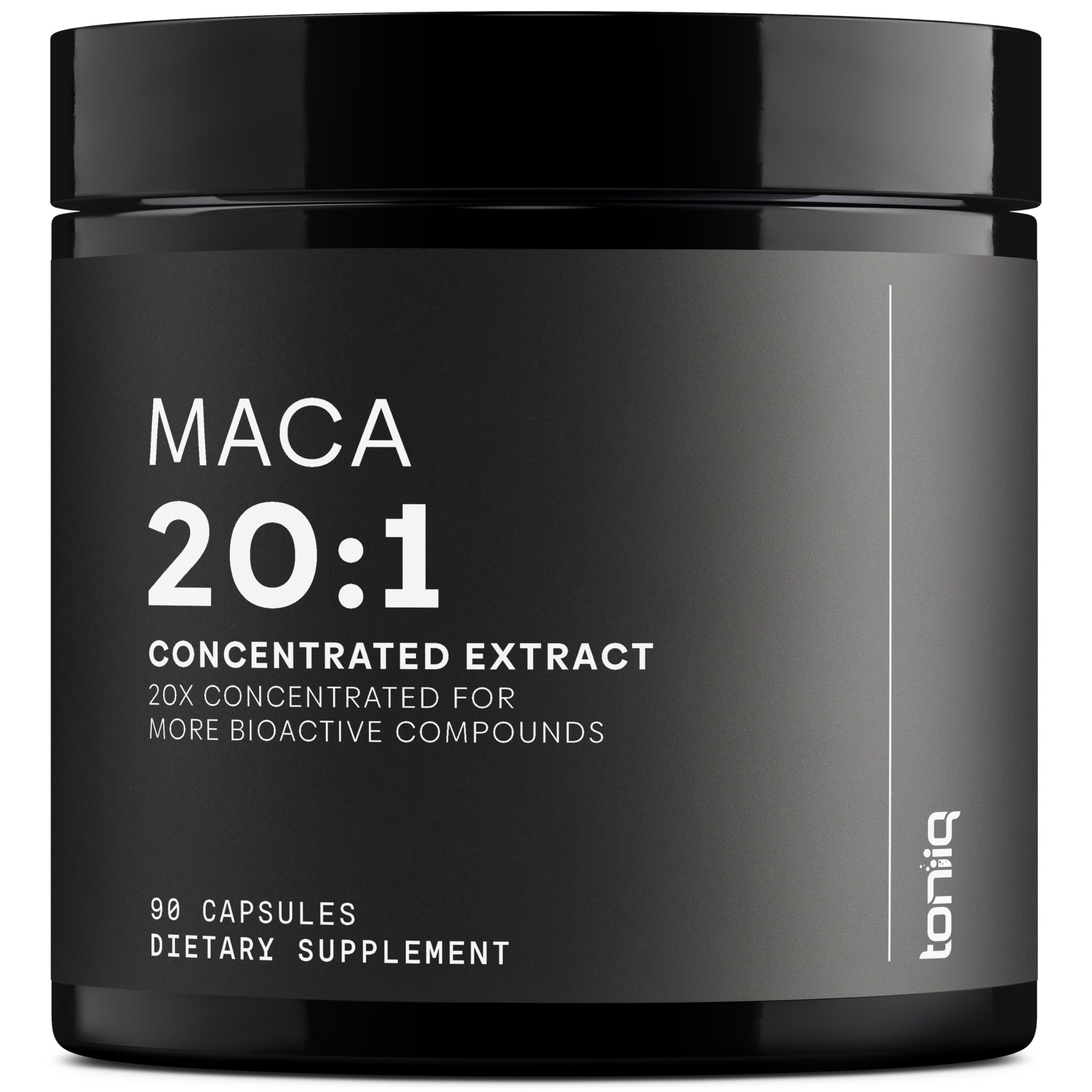 Toniiq Maca negra 500 mg cápsula para energía sostenida
